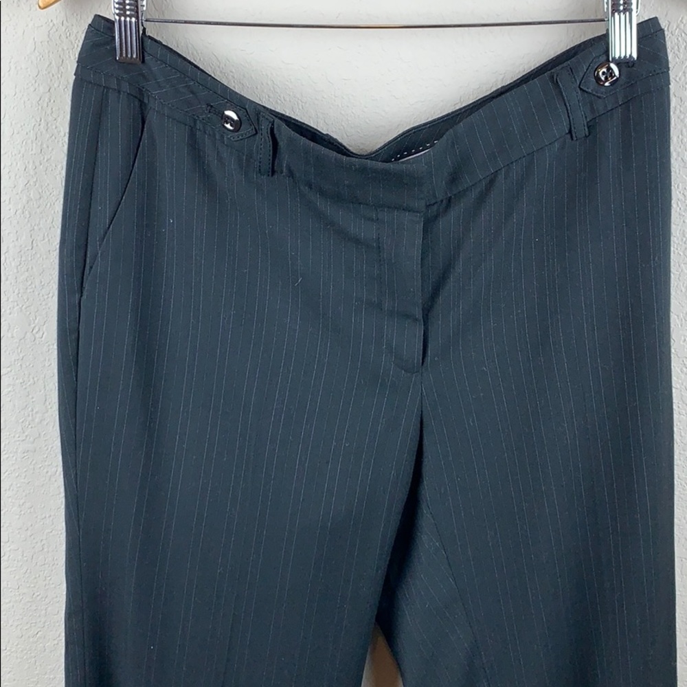 WHBM black pinstriped pants. Size 10